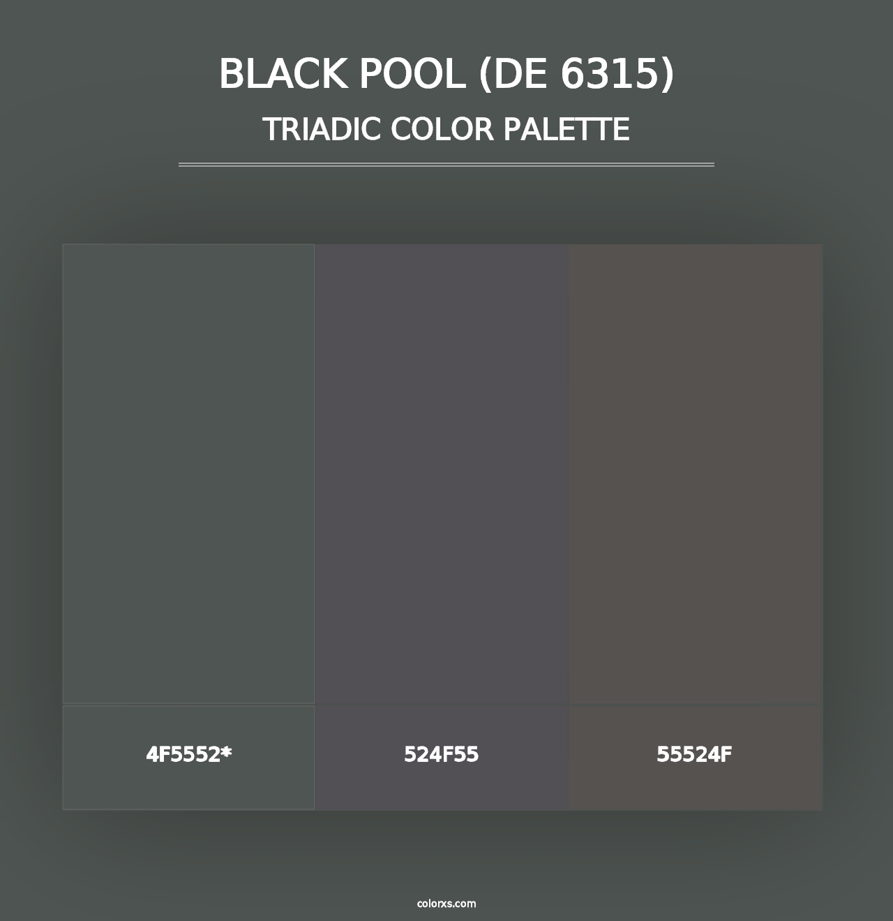 Black Pool (DE 6315) - Triadic Color Palette