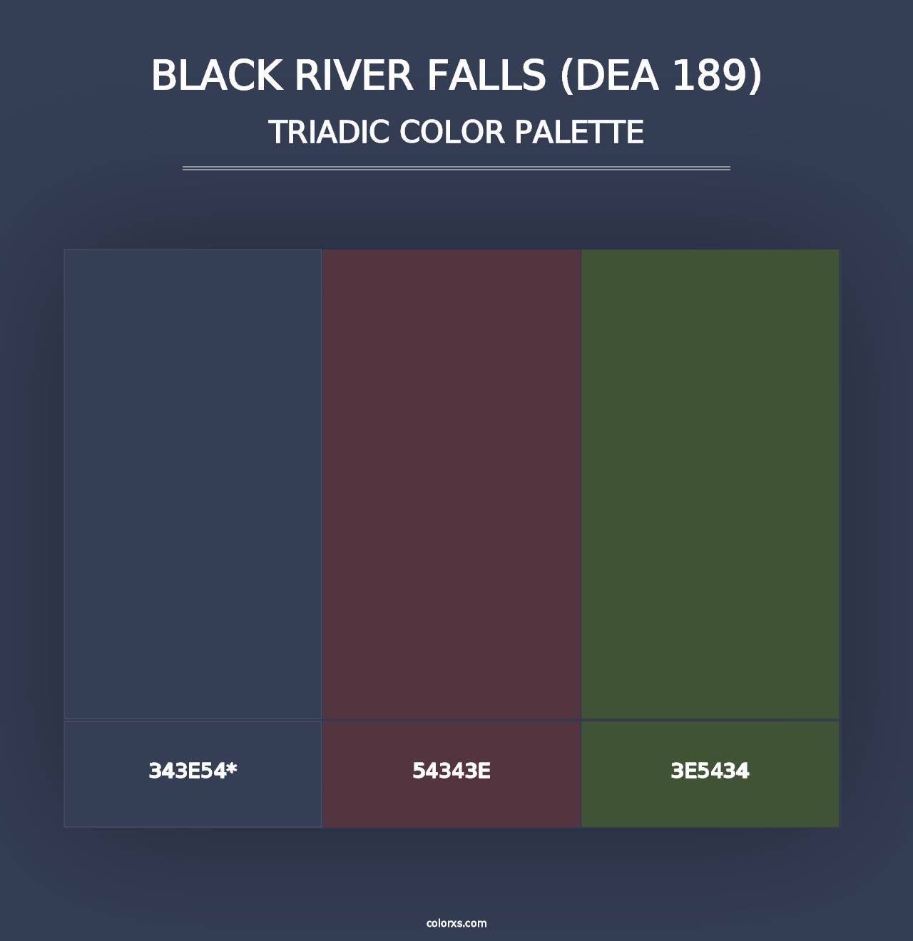 Black River Falls (DEA 189) - Triadic Color Palette