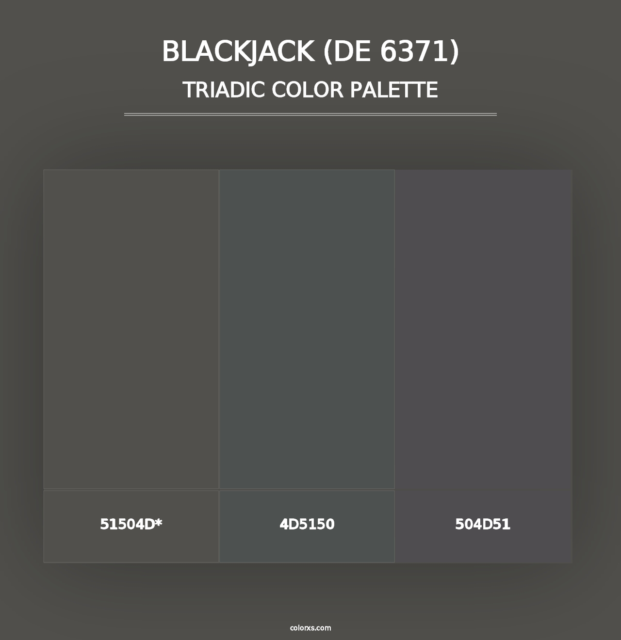 Blackjack (DE 6371) - Triadic Color Palette