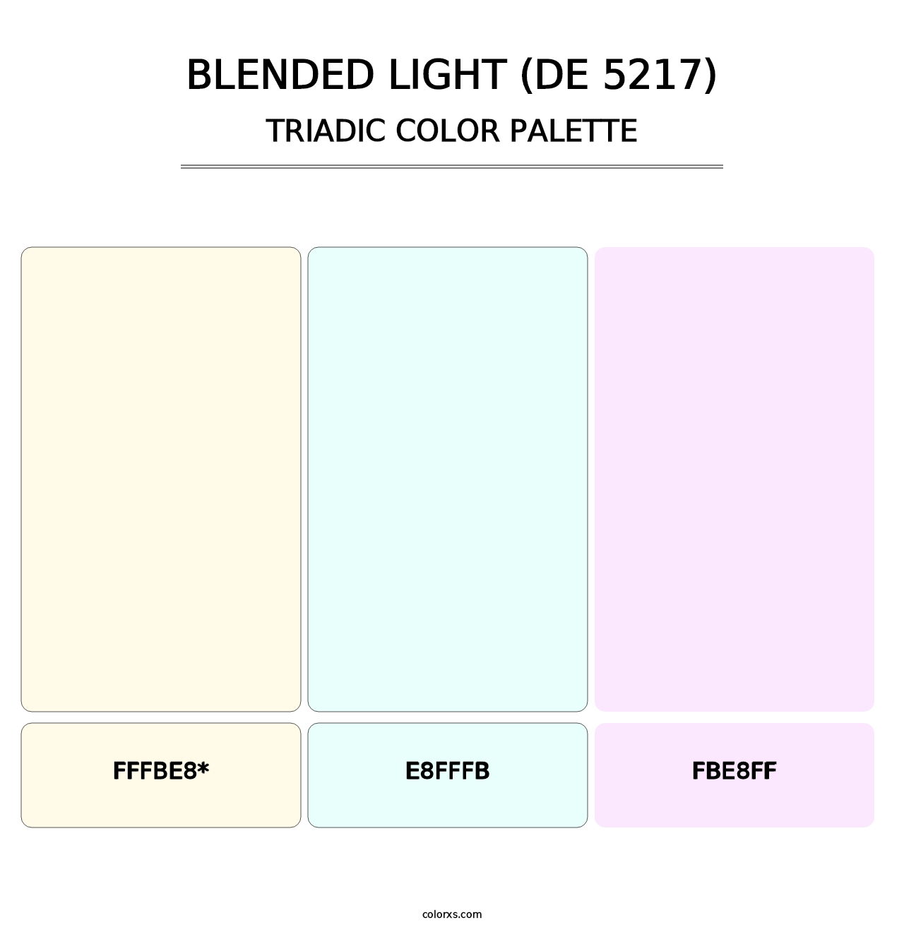 Blended Light (DE 5217) - Triadic Color Palette