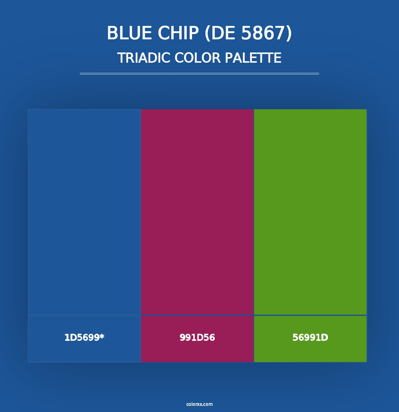 Blue Chip (DE 5867) - Triadic Color Palette