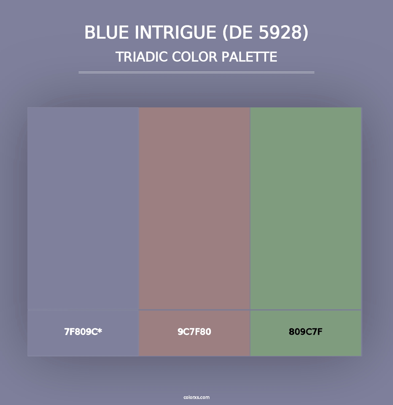 Blue Intrigue (DE 5928) - Triadic Color Palette