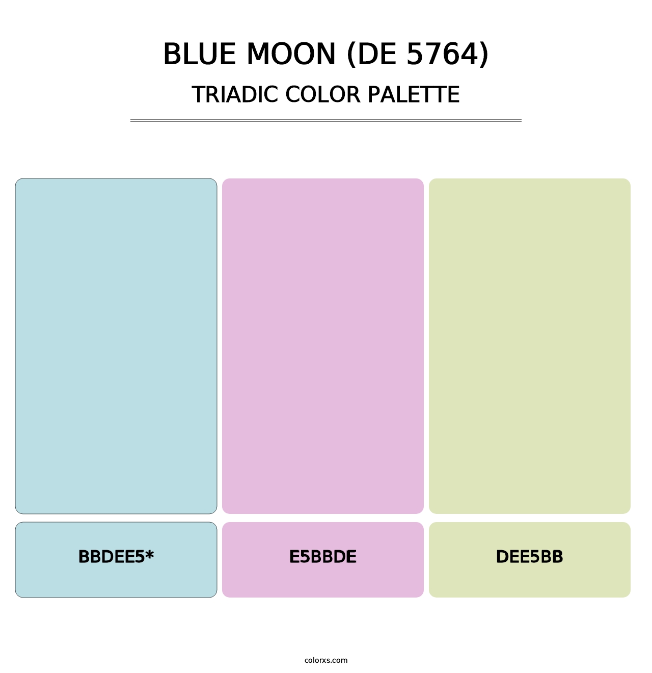 Blue Moon (DE 5764) - Triadic Color Palette