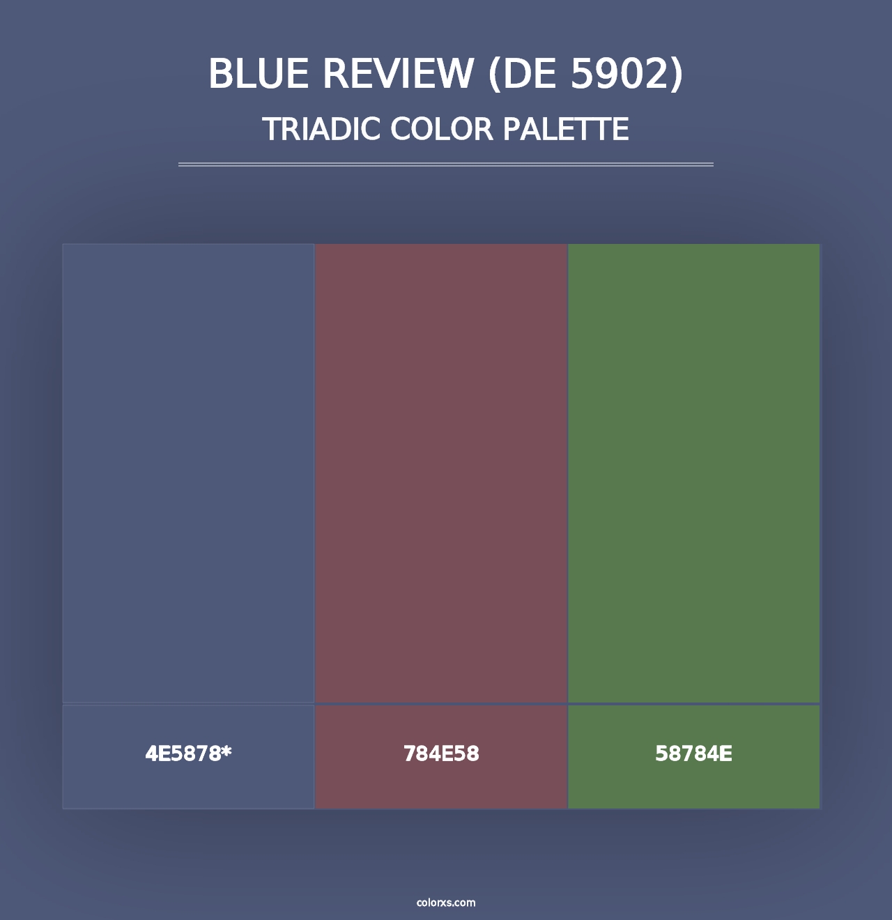 Blue Review (DE 5902) - Triadic Color Palette