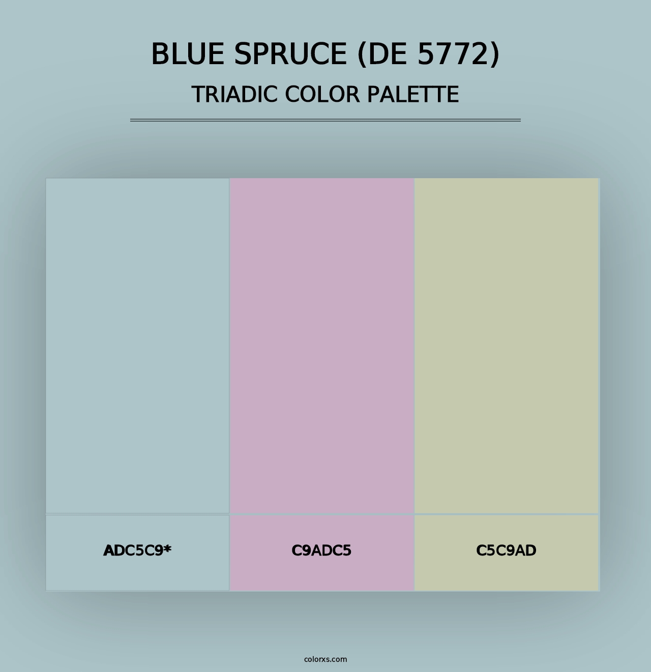 Blue Spruce (DE 5772) - Triadic Color Palette