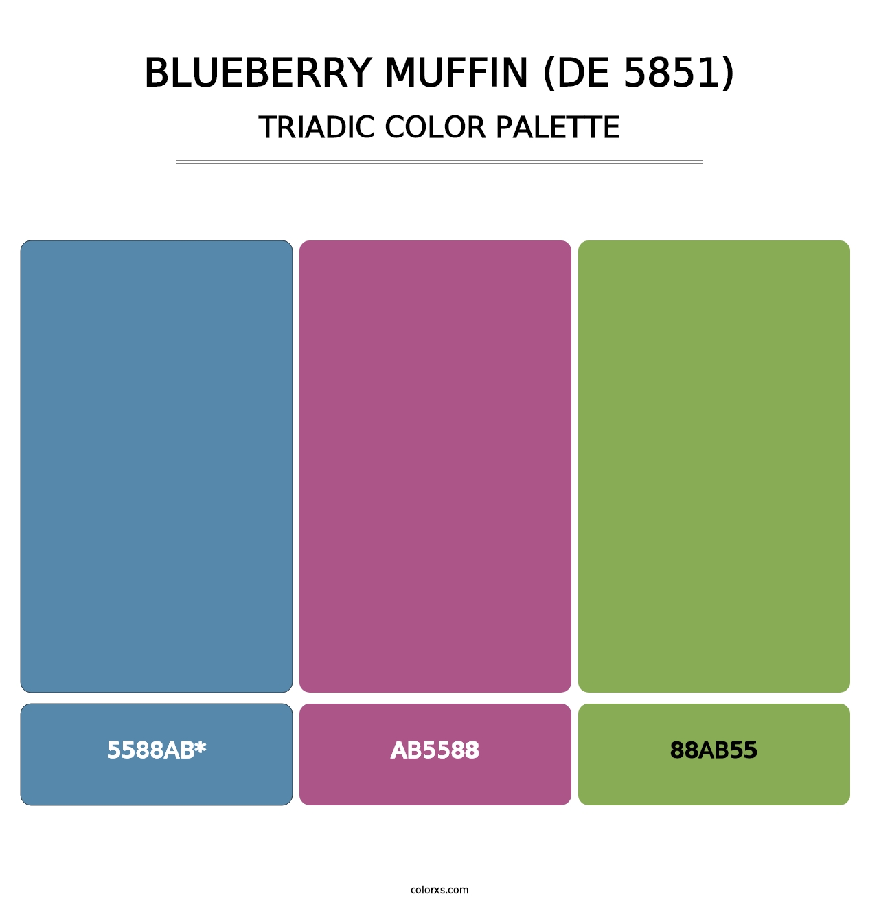 Blueberry Muffin (DE 5851) - Triadic Color Palette