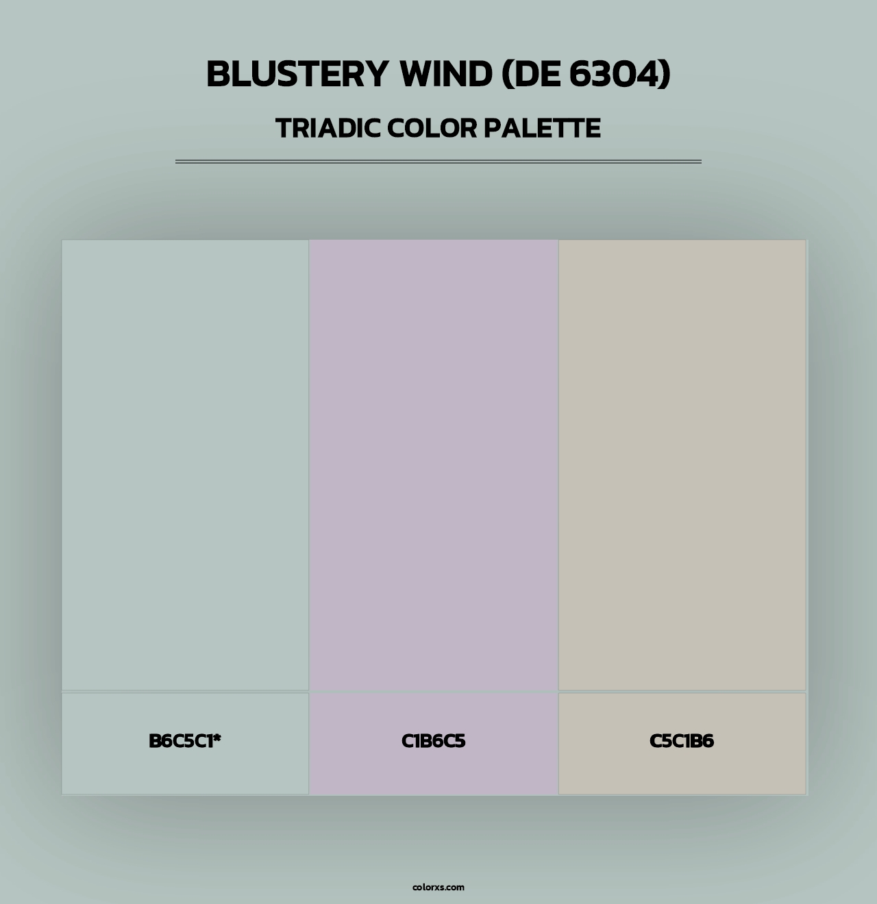 Blustery Wind (DE 6304) - Triadic Color Palette