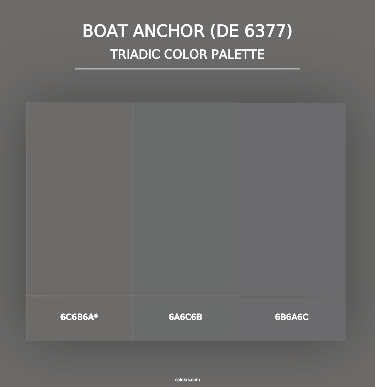 Boat Anchor (DE 6377) - Triadic Color Palette