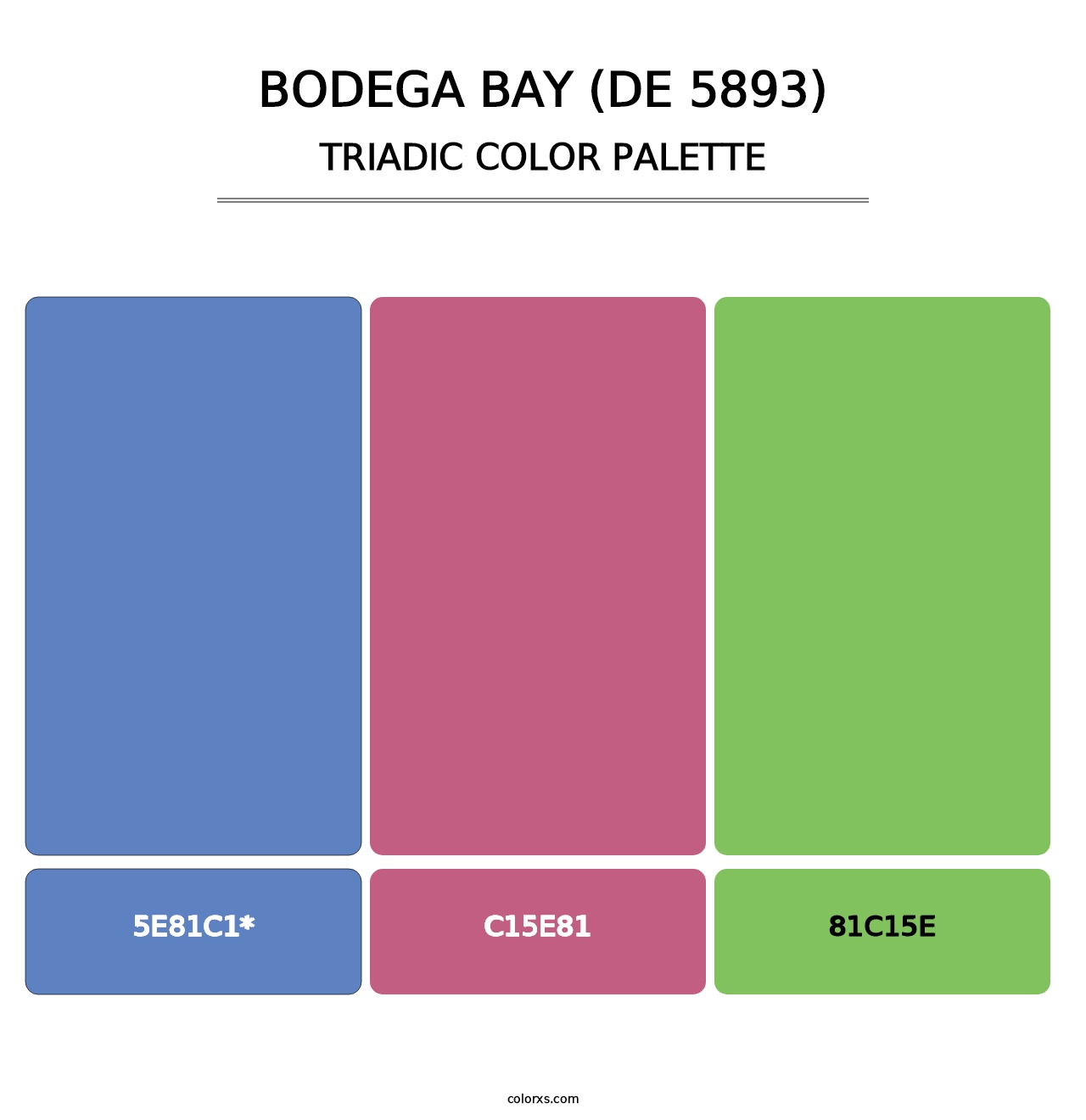 Bodega Bay (DE 5893) - Triadic Color Palette