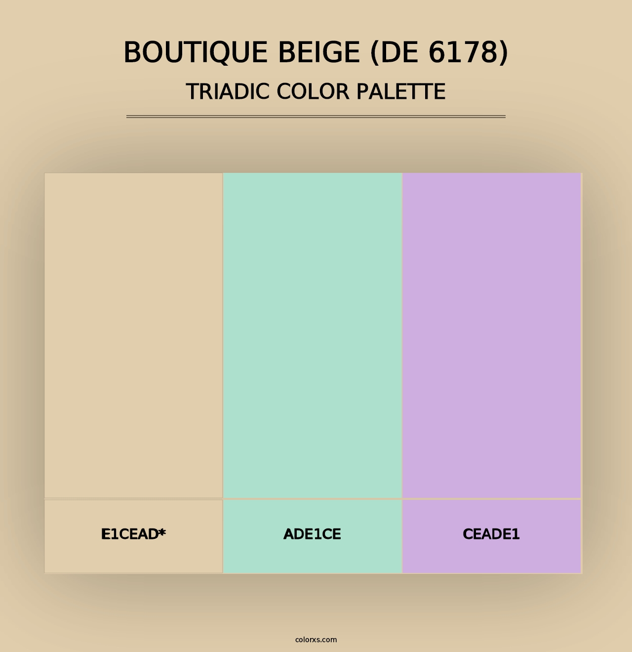 Boutique Beige (DE 6178) - Triadic Color Palette