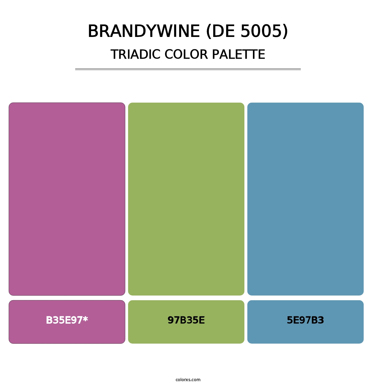 Brandywine (DE 5005) - Triadic Color Palette