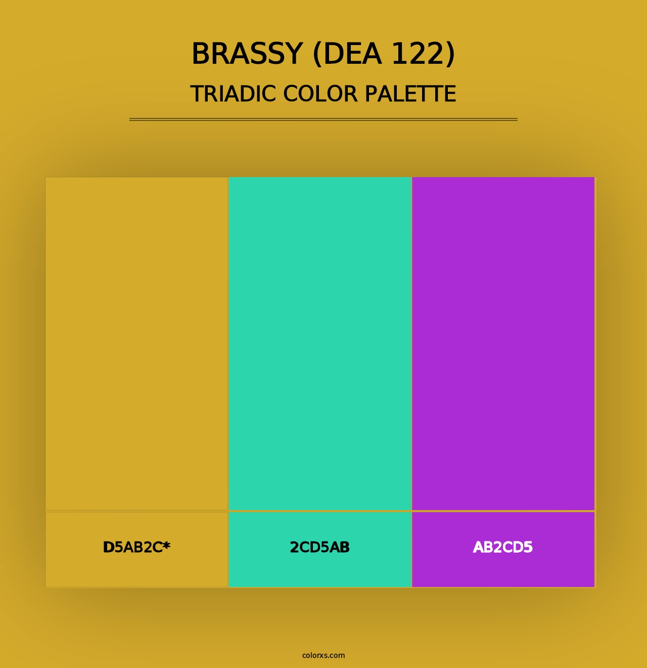 Brassy (DEA 122) - Triadic Color Palette