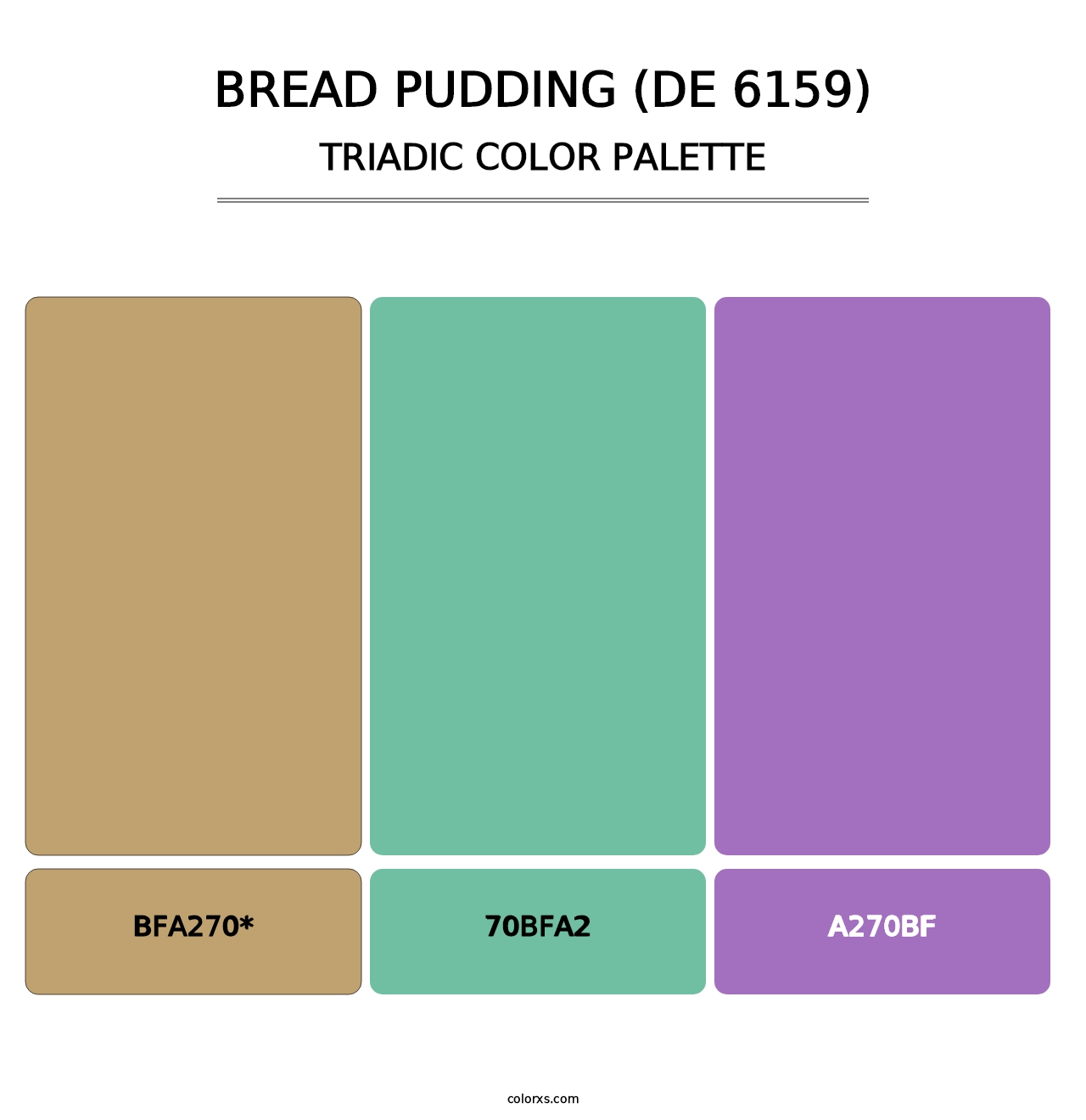 Bread Pudding (DE 6159) - Triadic Color Palette