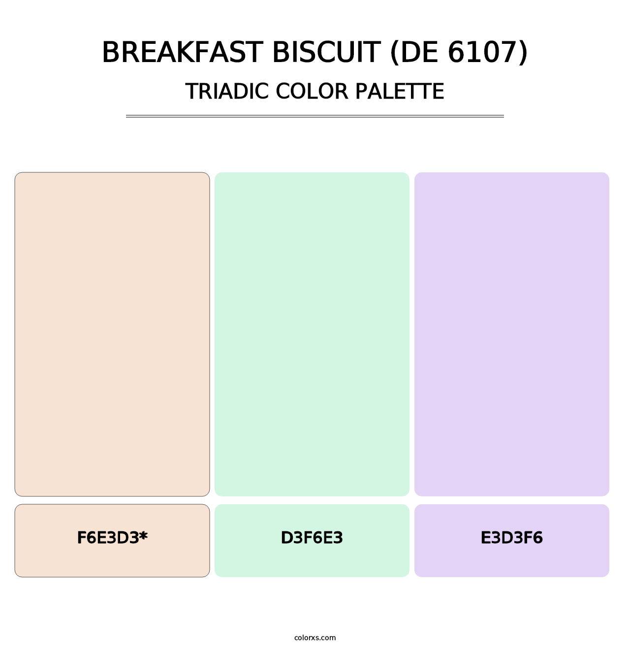 Breakfast Biscuit (DE 6107) - Triadic Color Palette