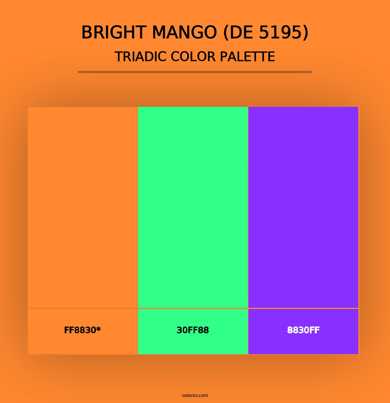 Bright Mango (DE 5195) - Triadic Color Palette