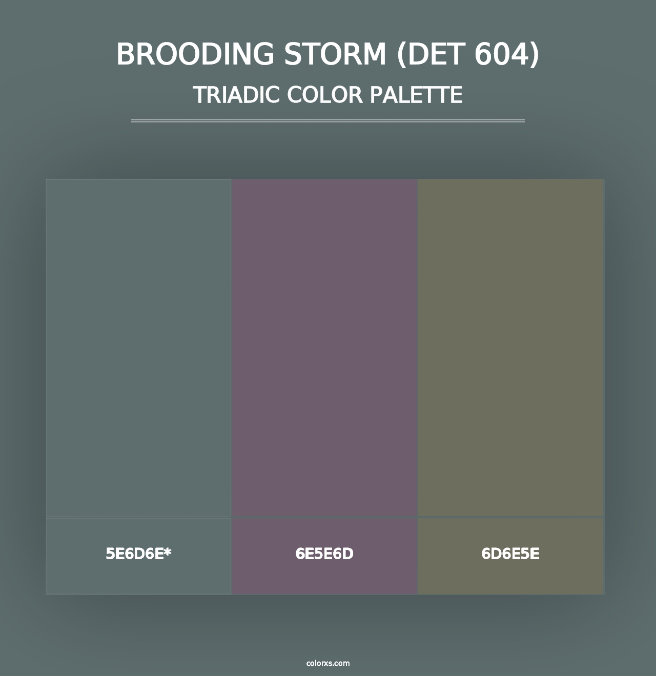 Brooding Storm (DET 604) - Triadic Color Palette