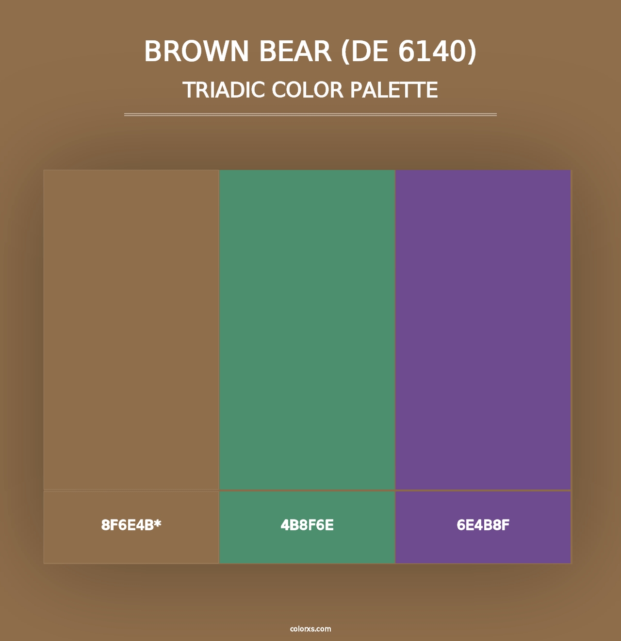 Brown Bear (DE 6140) - Triadic Color Palette