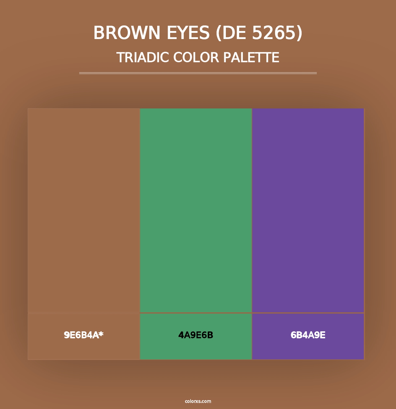 Brown Eyes (DE 5265) - Triadic Color Palette