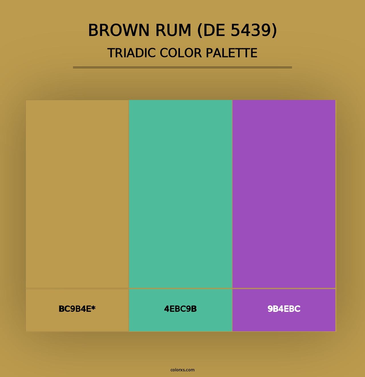 Brown Rum (DE 5439) - Triadic Color Palette