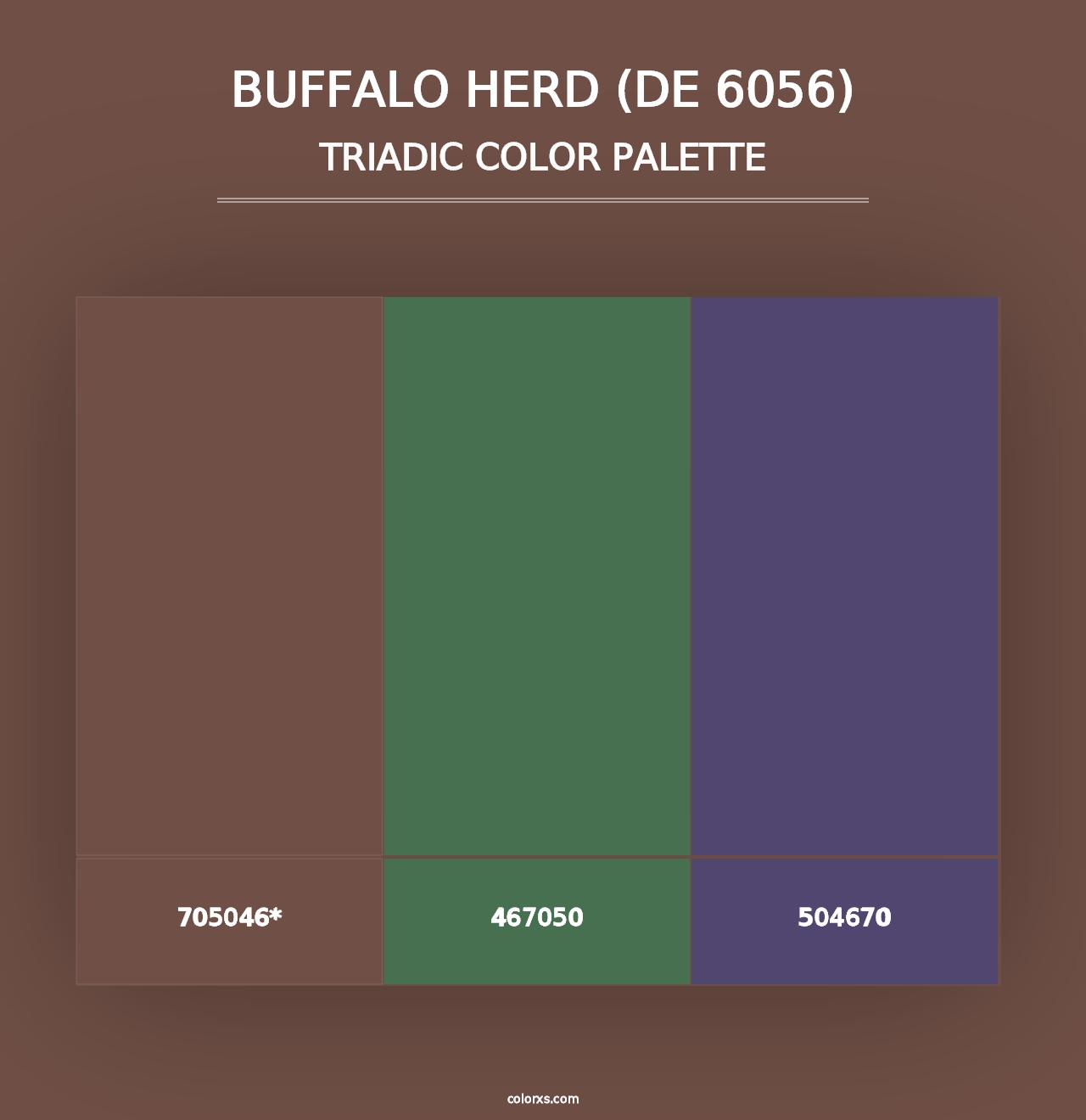 Buffalo Herd (DE 6056) - Triadic Color Palette