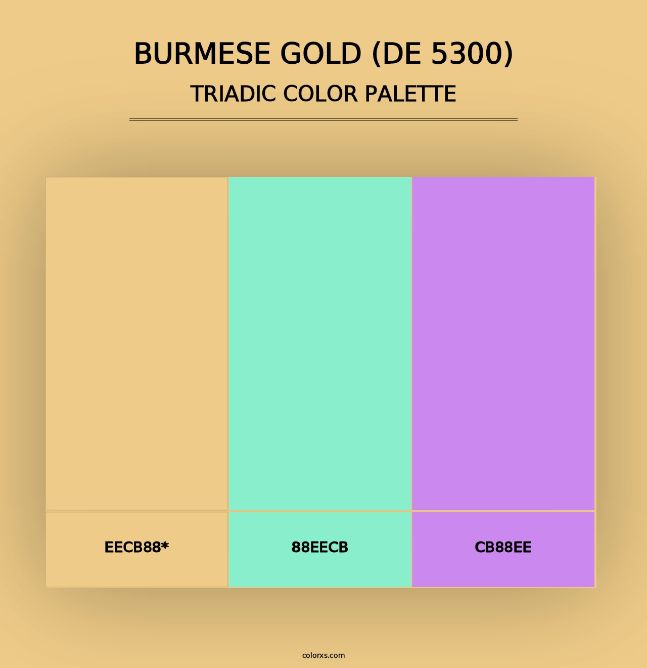 Burmese Gold (DE 5300) - Triadic Color Palette