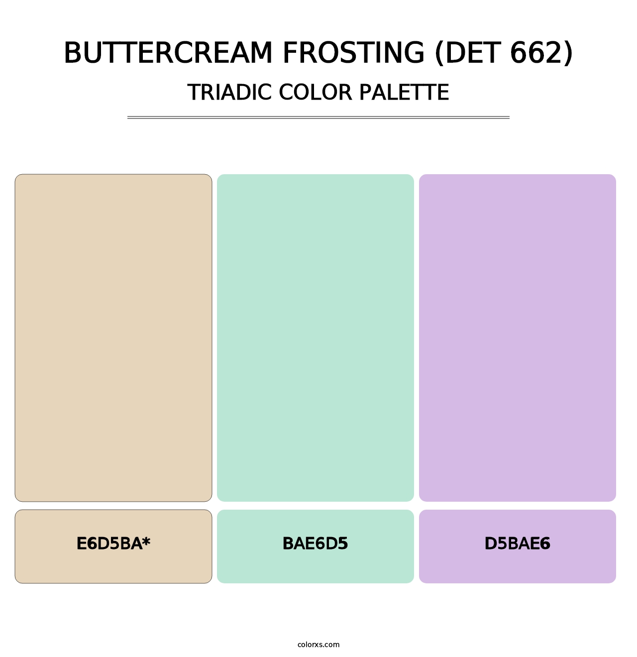 Buttercream Frosting (DET 662) - Triadic Color Palette