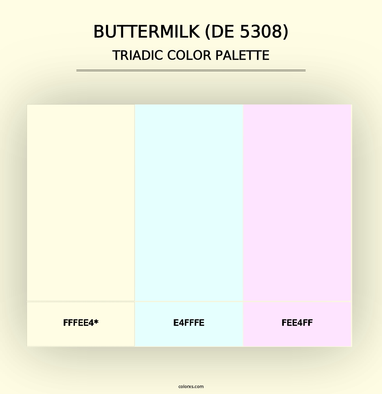 Buttermilk (DE 5308) - Triadic Color Palette