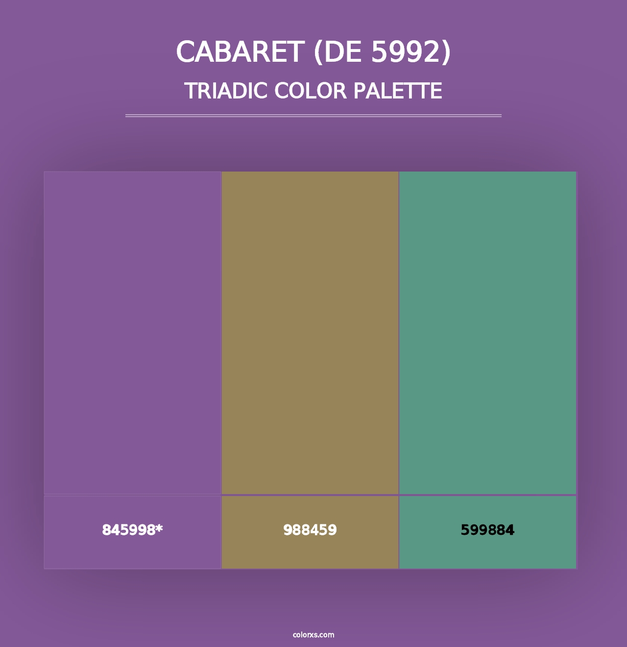 Cabaret (DE 5992) - Triadic Color Palette