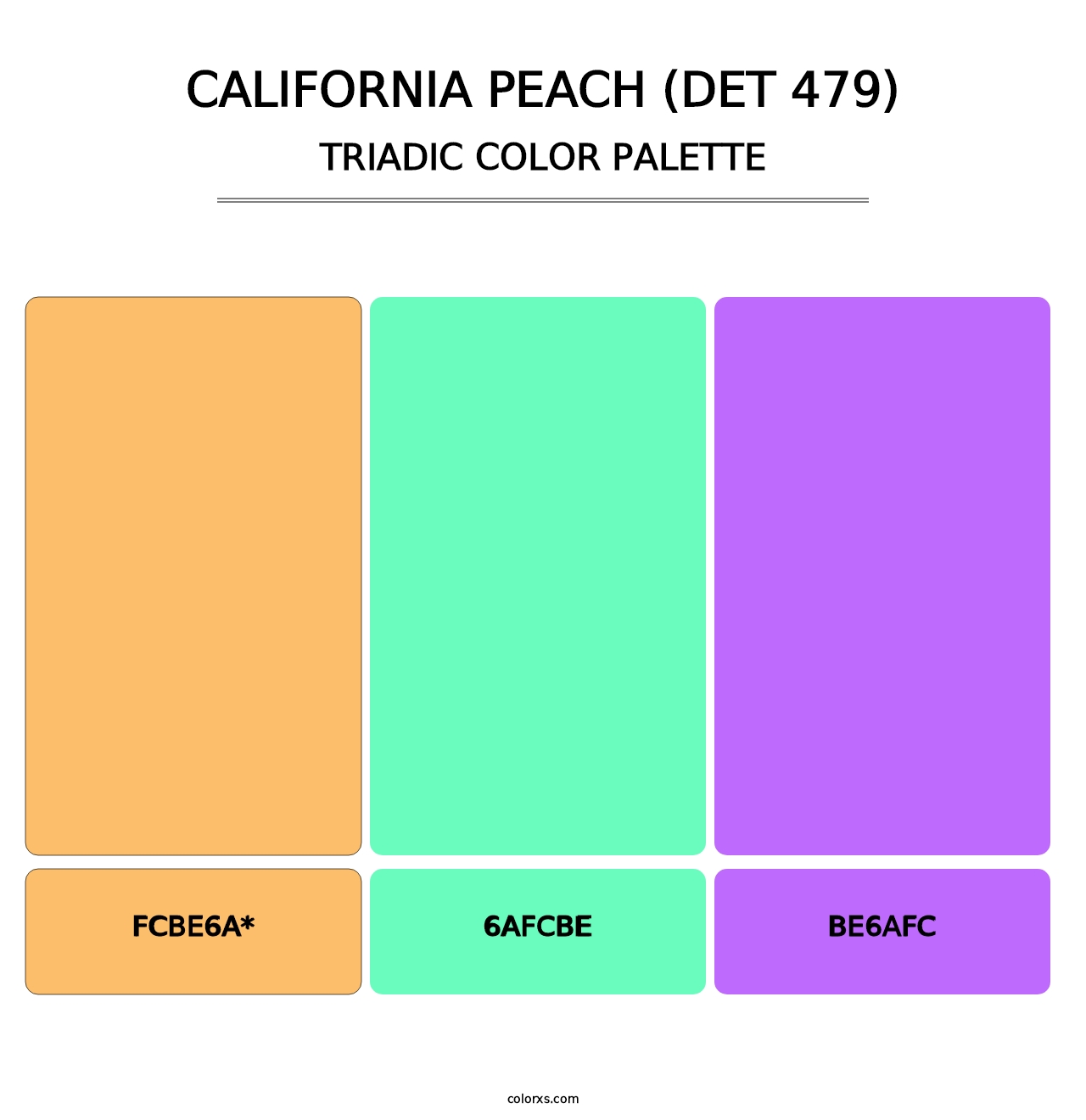 California Peach (DET 479) - Triadic Color Palette