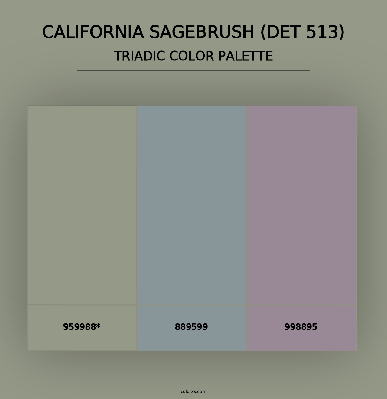 California Sagebrush (DET 513) - Triadic Color Palette