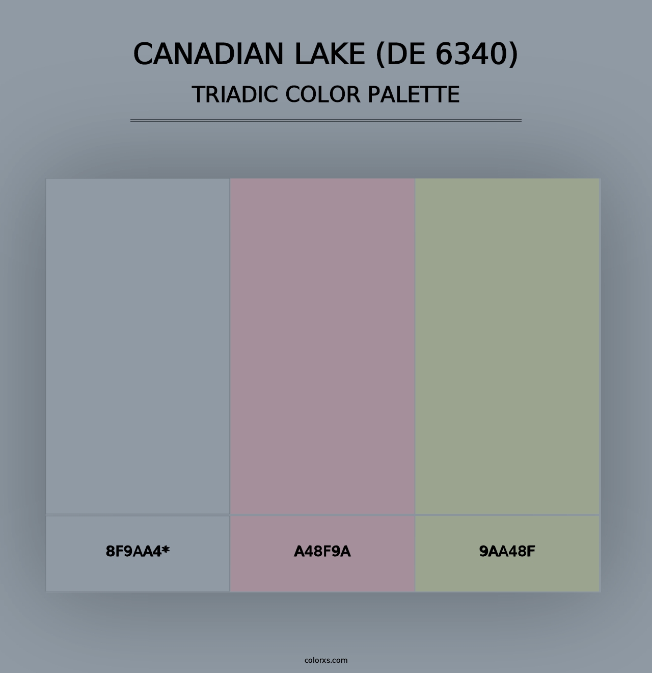 Canadian Lake (DE 6340) - Triadic Color Palette