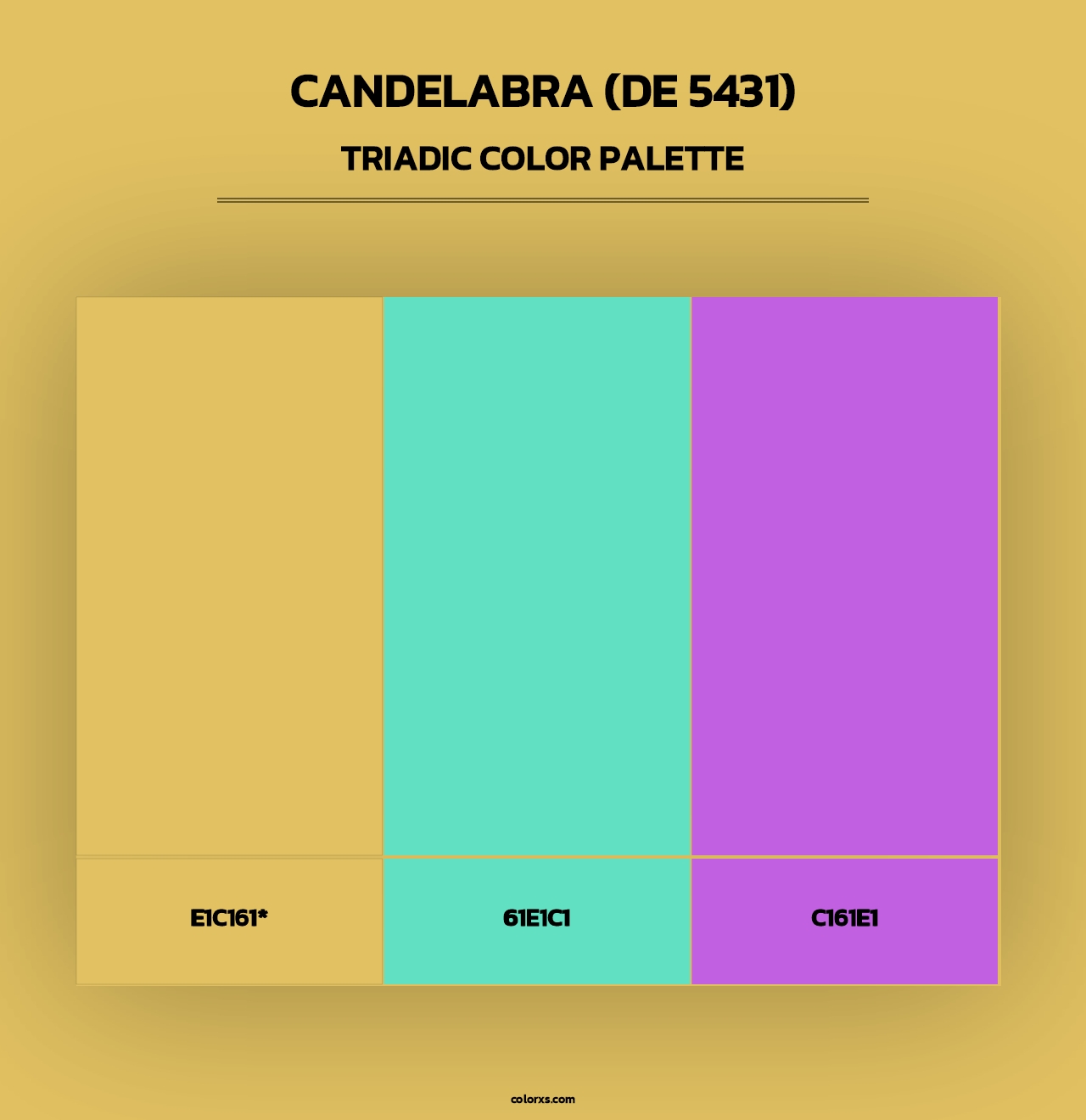 Candelabra (DE 5431) - Triadic Color Palette