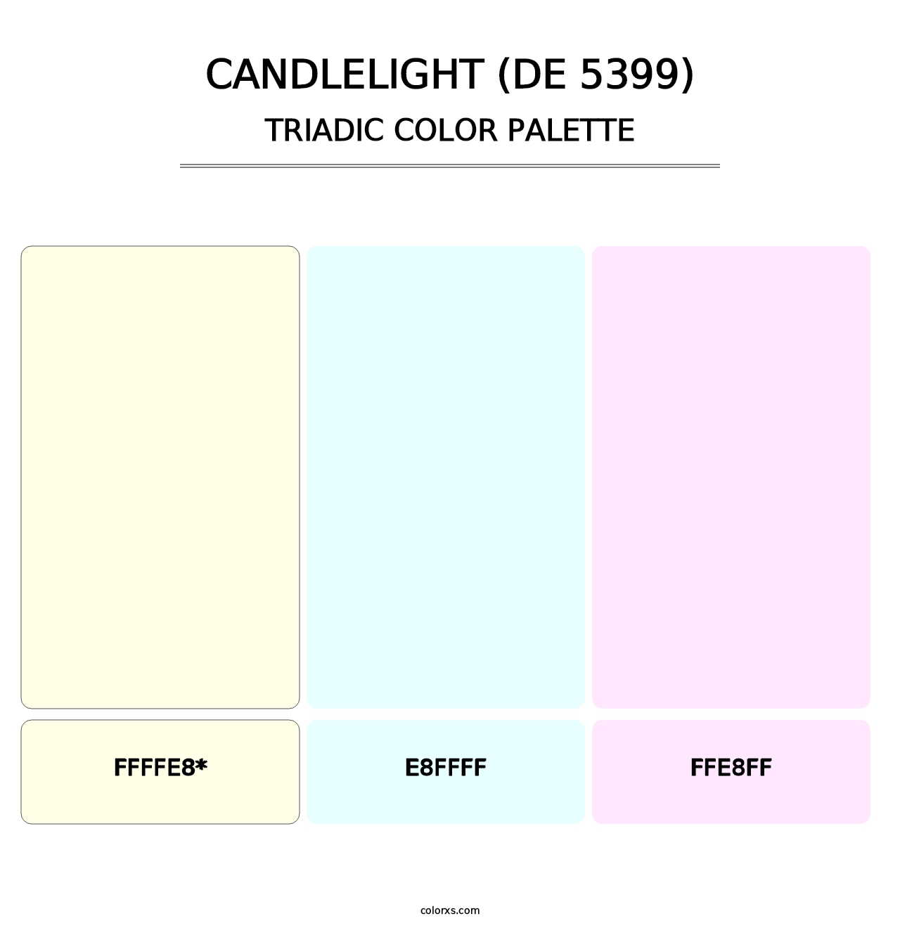 Candlelight (DE 5399) - Triadic Color Palette