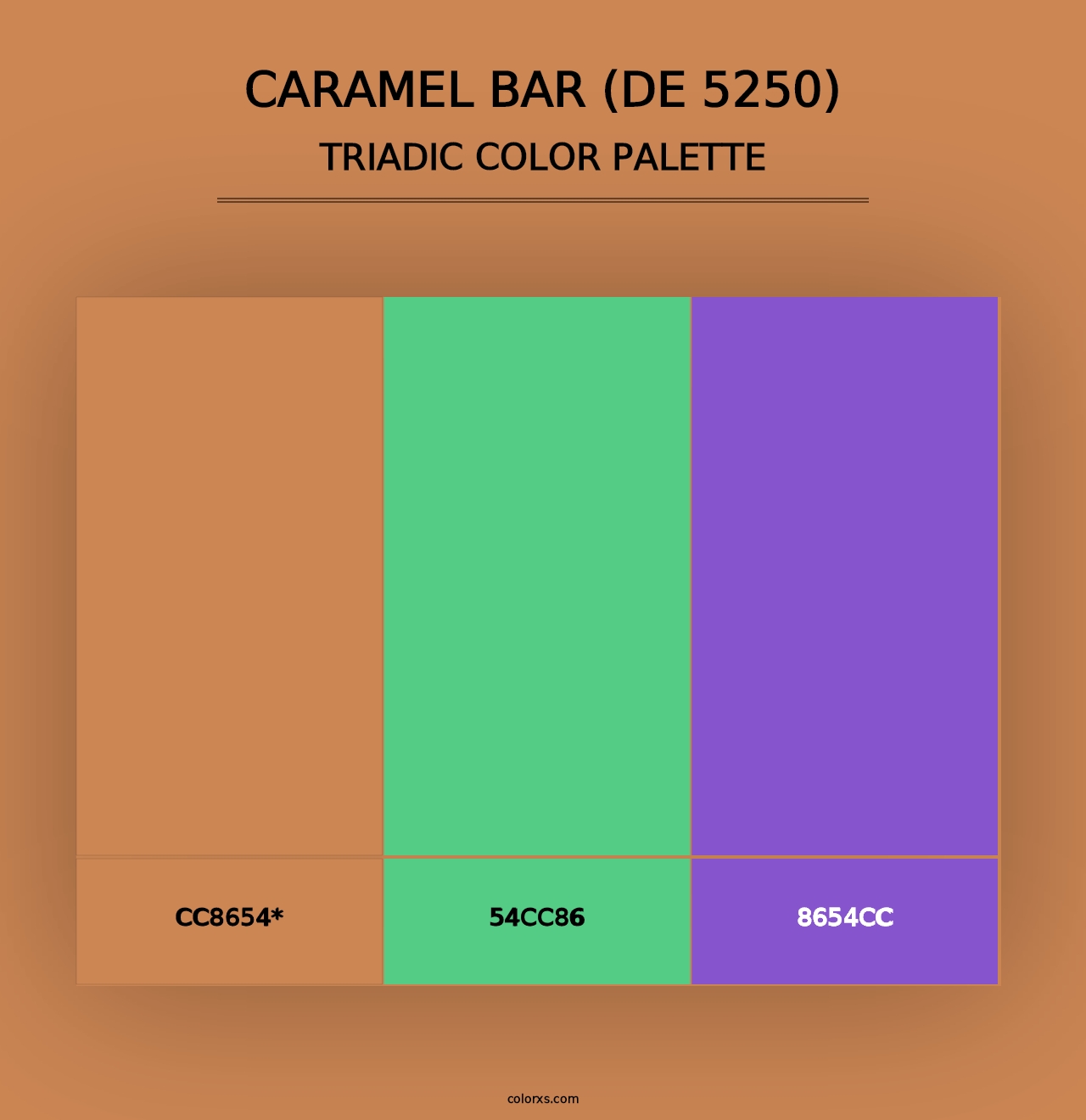 Caramel Bar (DE 5250) - Triadic Color Palette