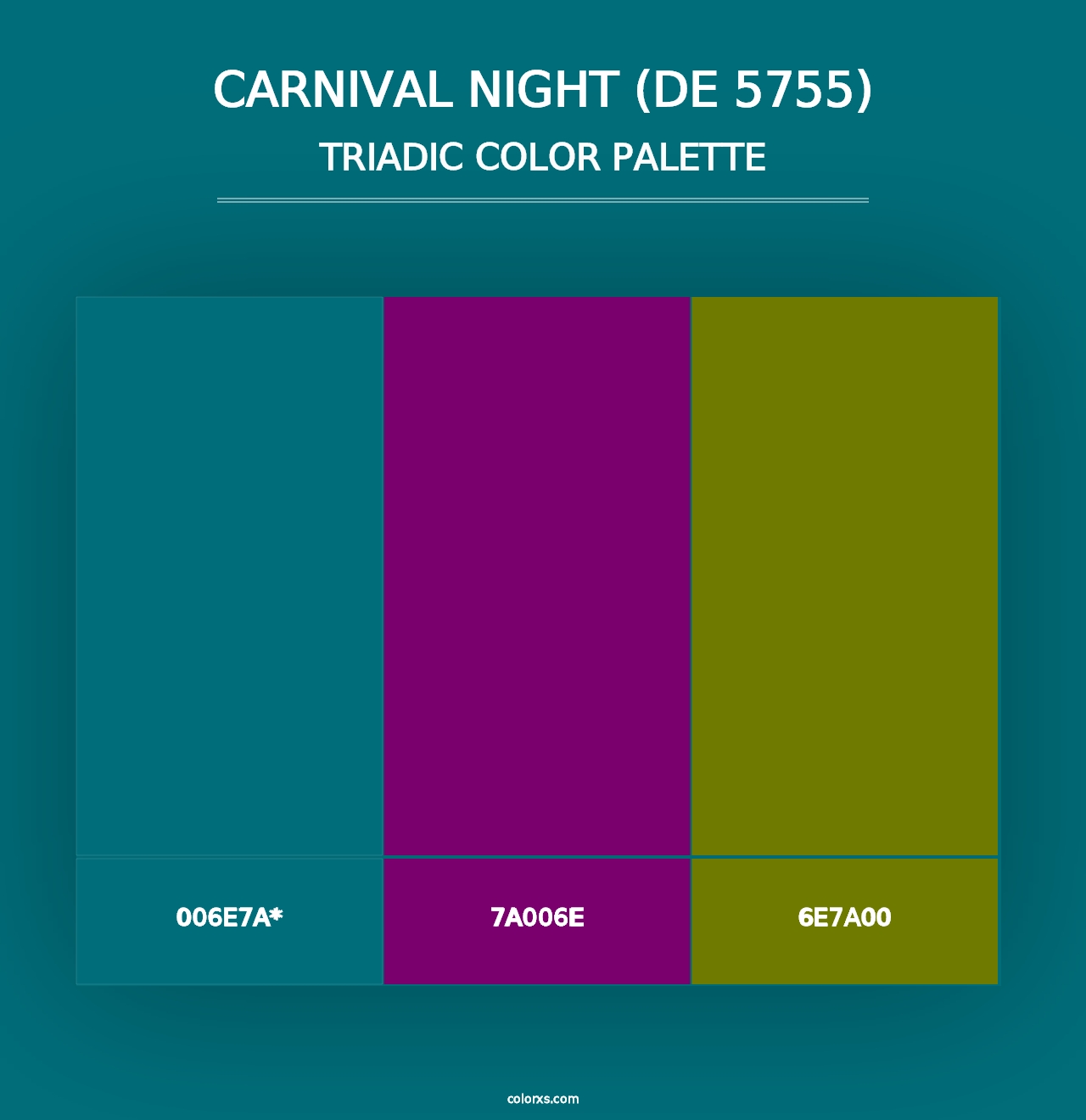 Carnival Night (DE 5755) - Triadic Color Palette