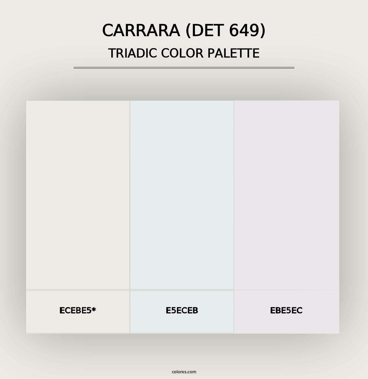 Carrara (DET 649) - Triadic Color Palette