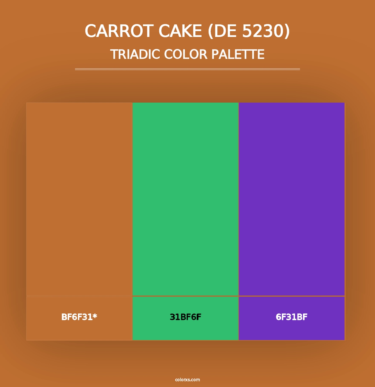 Carrot Cake (DE 5230) - Triadic Color Palette