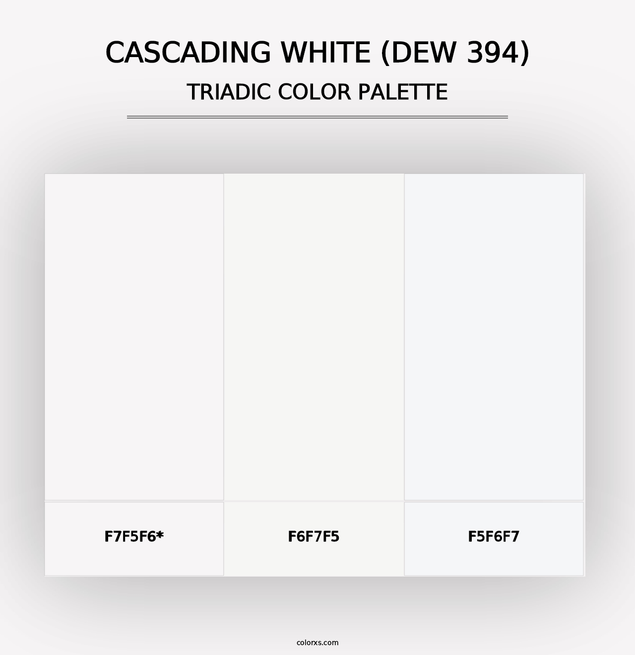 Cascading White (DEW 394) - Triadic Color Palette