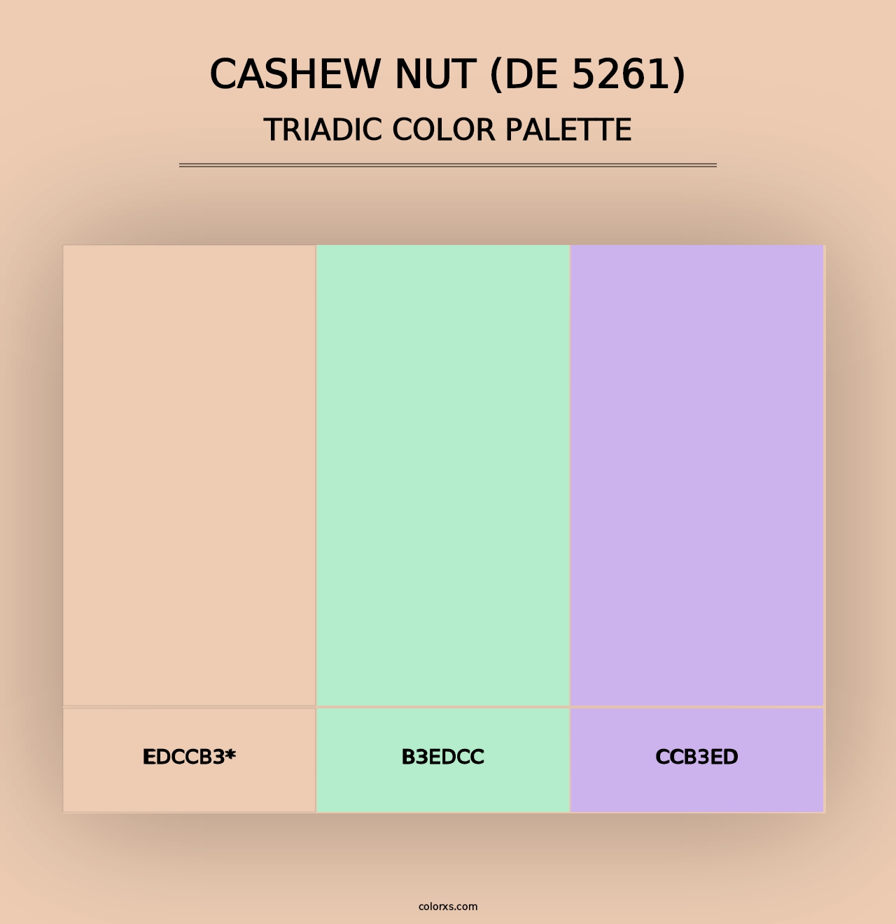 Cashew Nut (DE 5261) - Triadic Color Palette