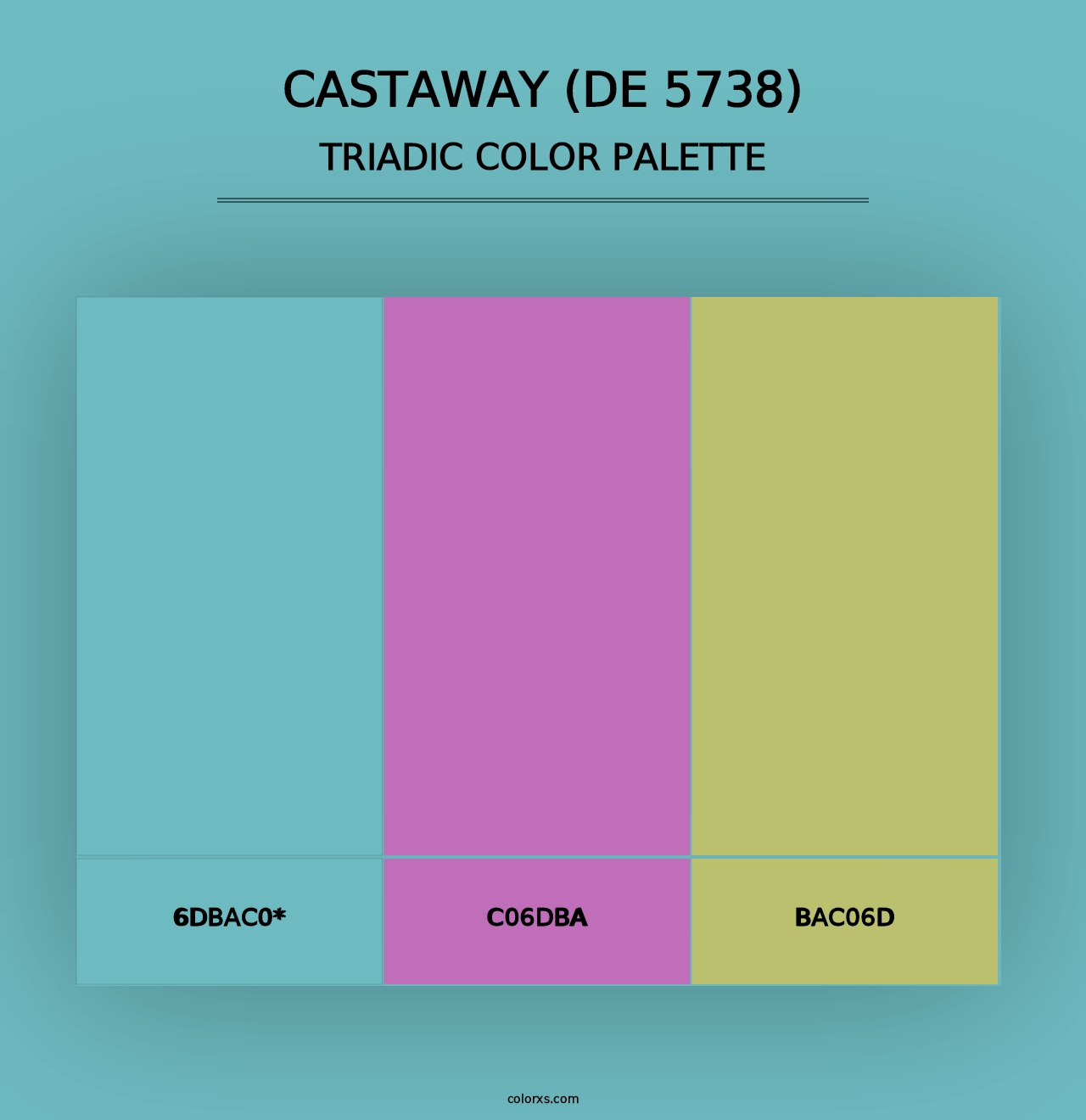 Castaway (DE 5738) - Triadic Color Palette