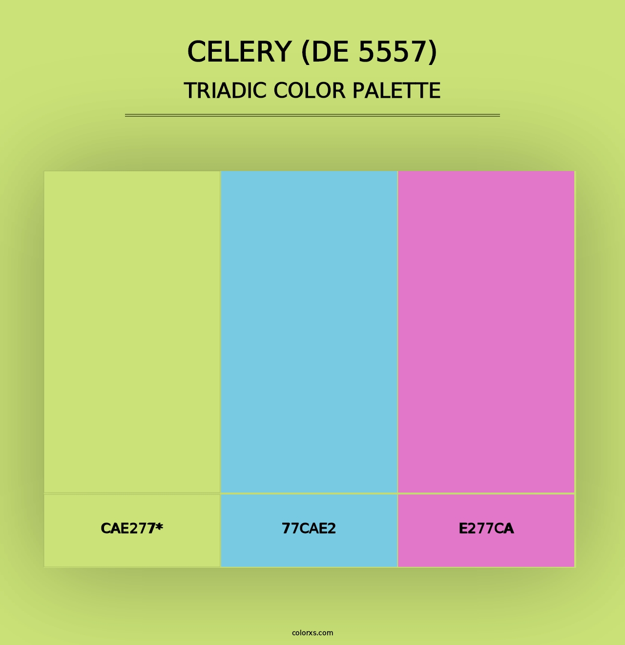 Celery (DE 5557) - Triadic Color Palette