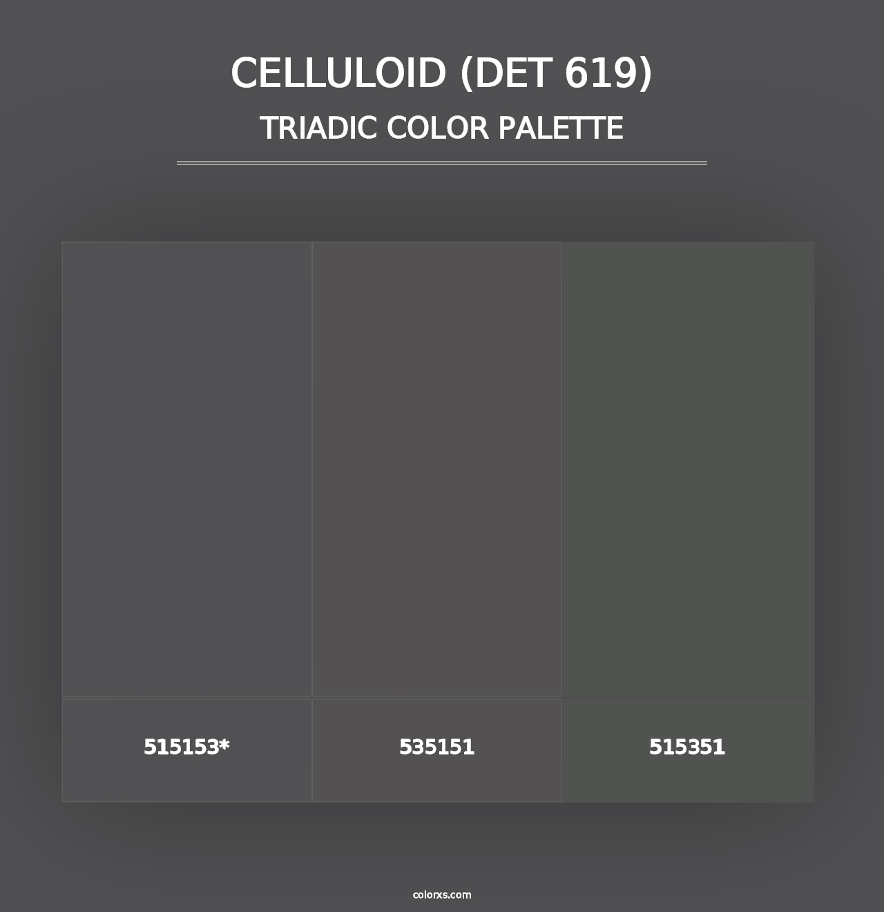 Celluloid (DET 619) - Triadic Color Palette