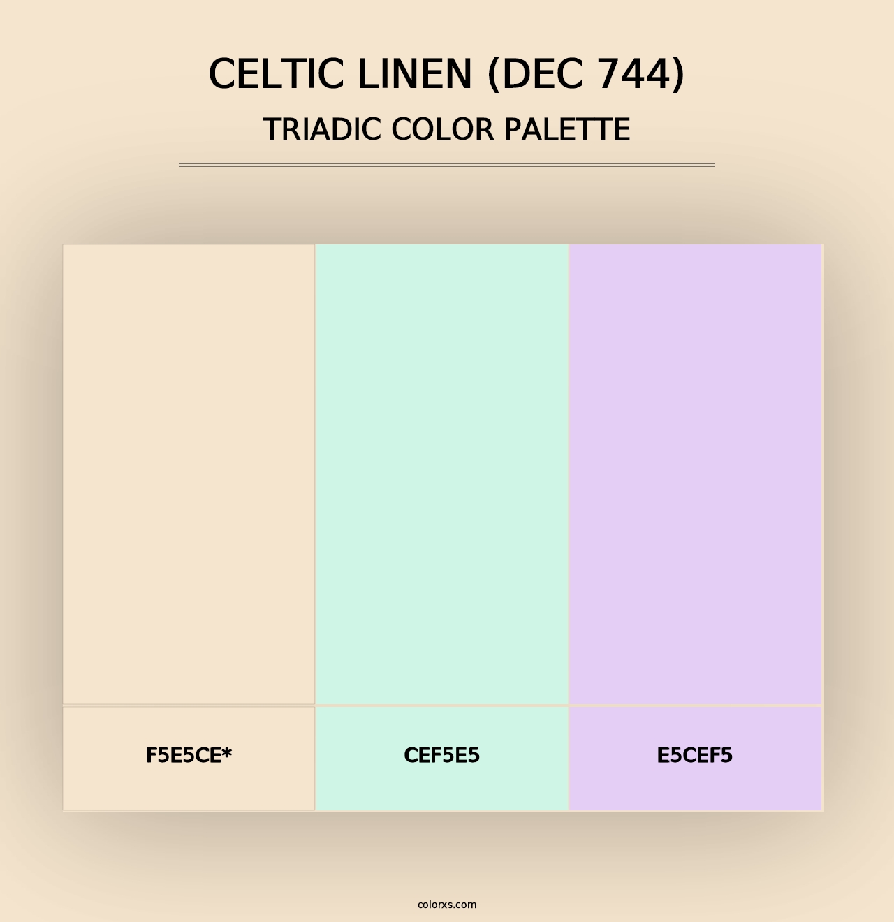 Celtic Linen (DEC 744) - Triadic Color Palette