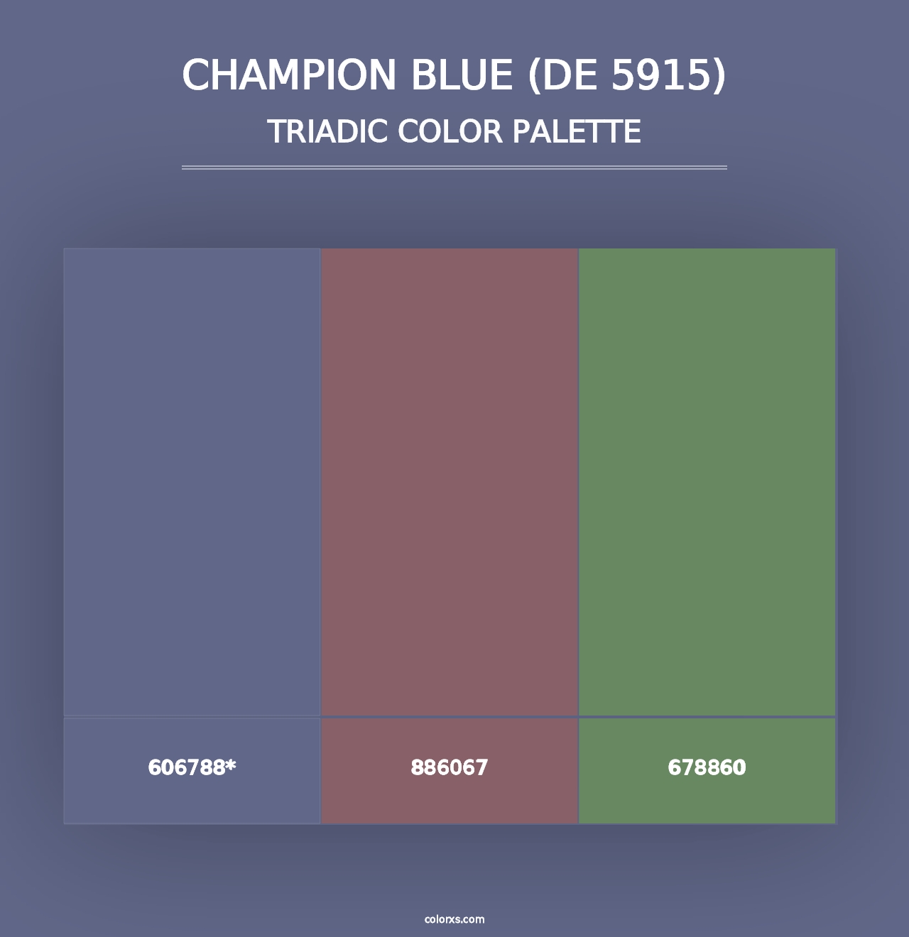 Champion Blue (DE 5915) - Triadic Color Palette