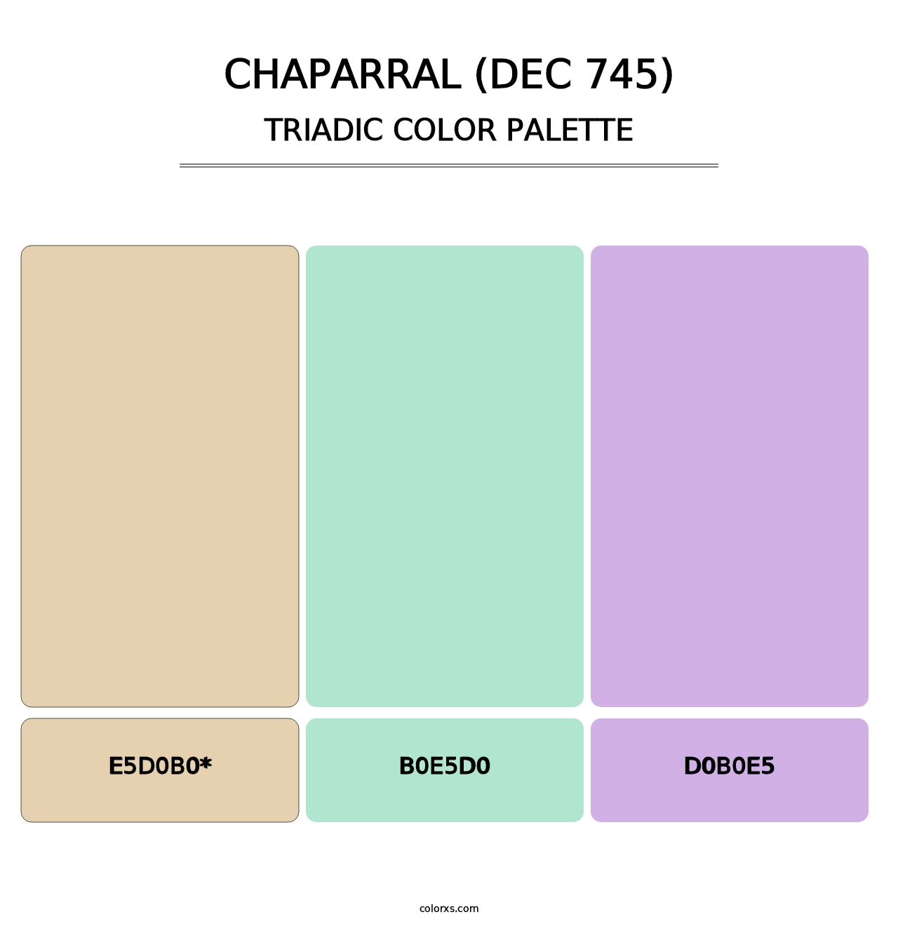 Chaparral (DEC 745) - Triadic Color Palette