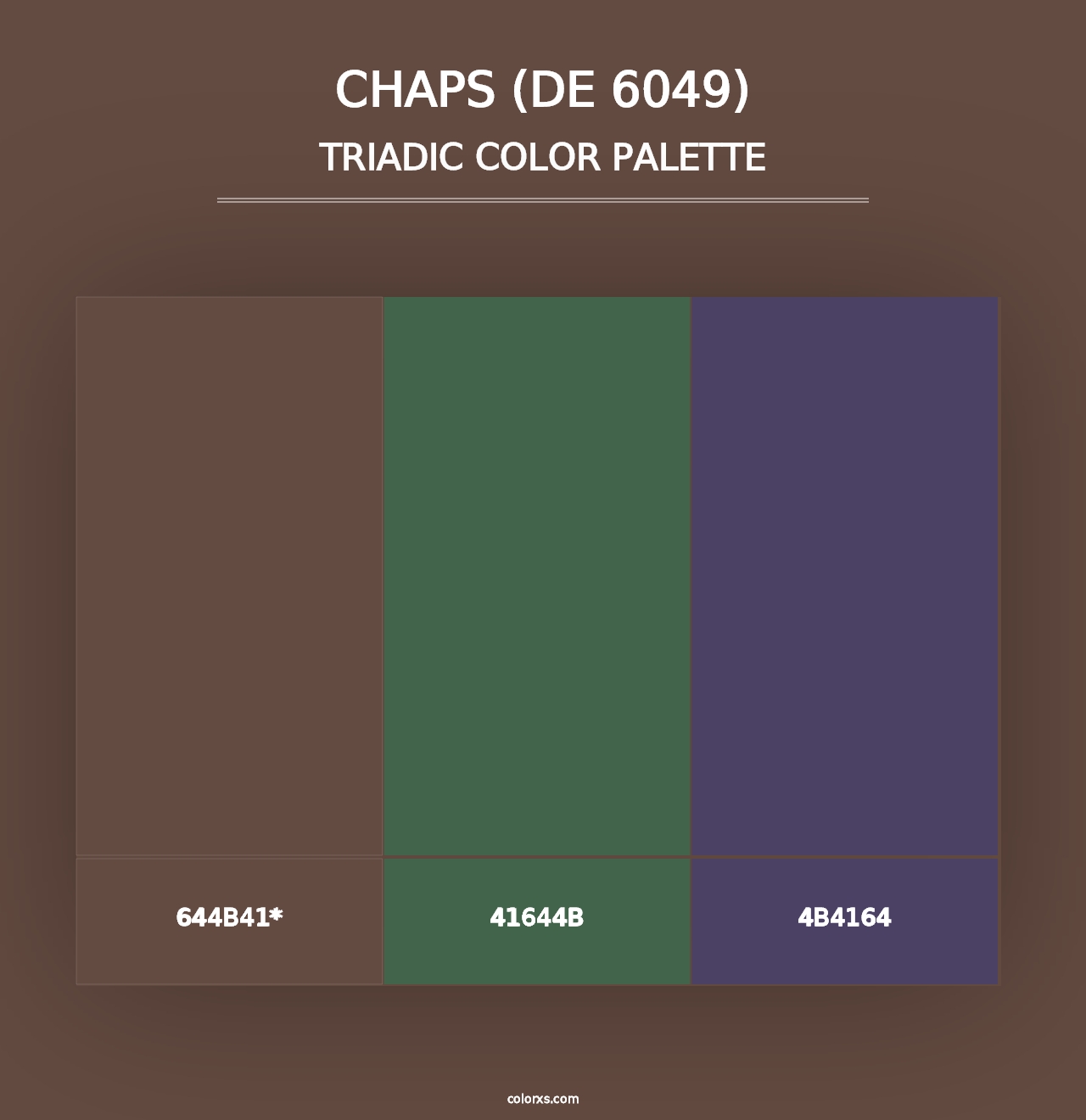 Chaps (DE 6049) - Triadic Color Palette