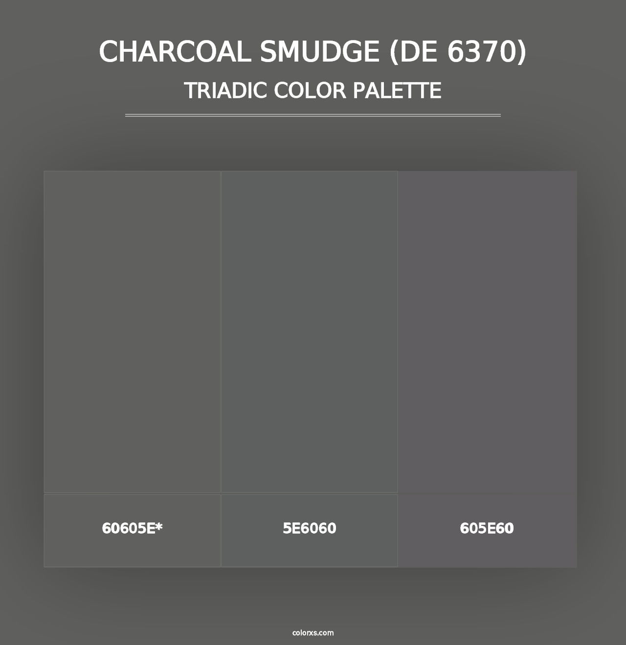 Charcoal Smudge (DE 6370) - Triadic Color Palette