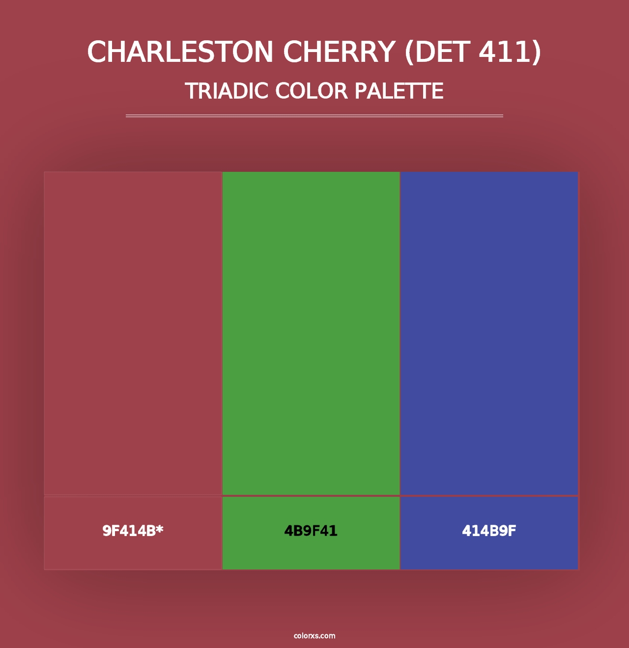 Charleston Cherry (DET 411) - Triadic Color Palette