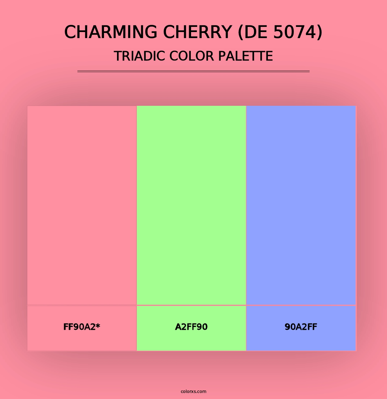 Charming Cherry (DE 5074) - Triadic Color Palette