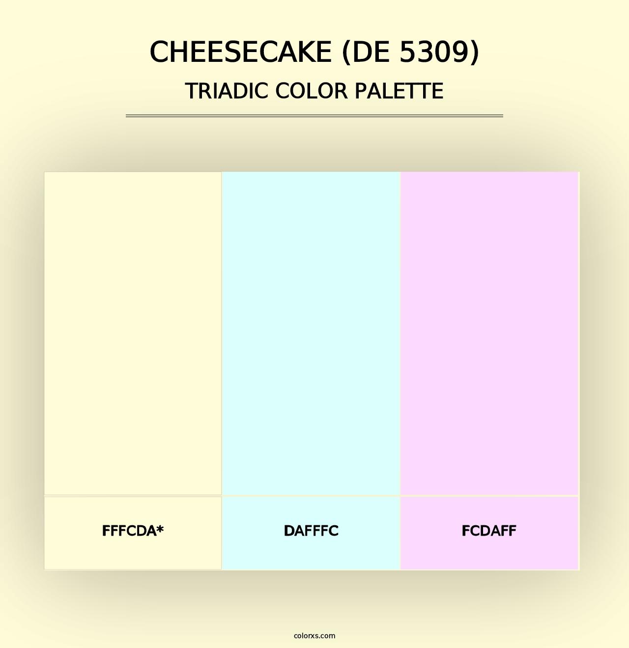 Cheesecake (DE 5309) - Triadic Color Palette